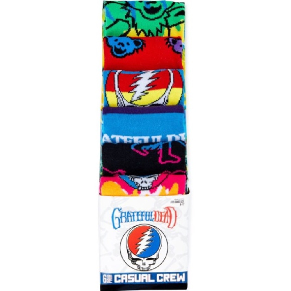 🧦 Grateful Dead Crew Socks Six (6)** different Pair Total - Picture 3 of 9